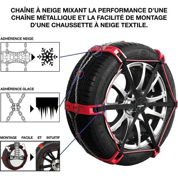Chaine neige enveloppe Polaire Steel sock taille 112 - Cdiscount Auto