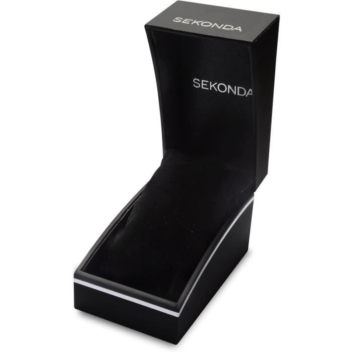 Montre Mixte SEKONDA 1379.27 Bracelet en Cuir Marron Fonce Marron Fonce Classique Achat vente montre Mixte Bleu Cuir Cdiscount