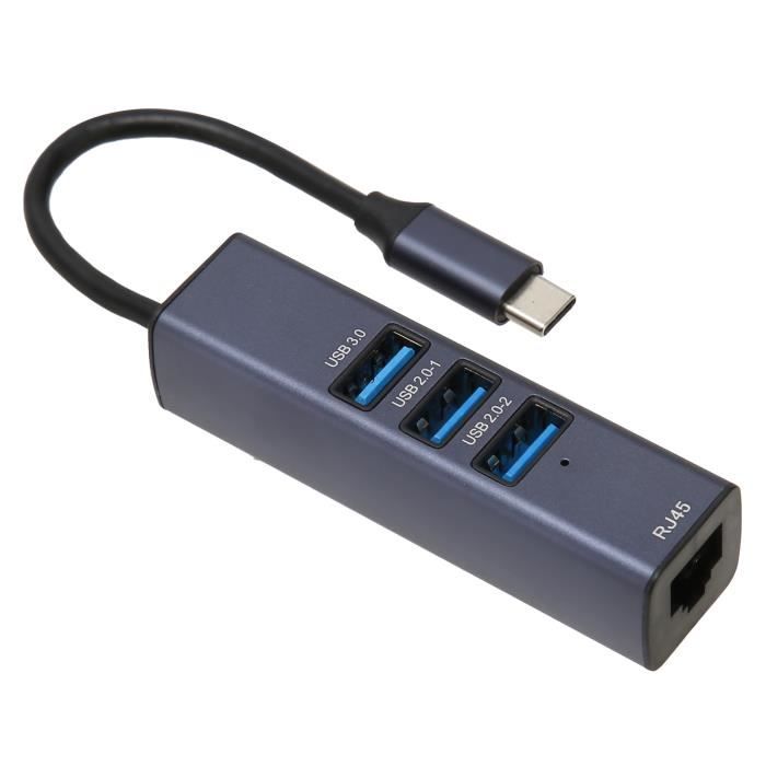 Concentrateur USB c 3.0 bureau avec 3 ports USB 1 port Ethernet