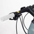 Paire de Poignées de Vélo Ergonomiques en Caoutchouc Souple Antidérapant pour BMX VTT Taille 120mm Diametre 23mm~28mm Blanc-3