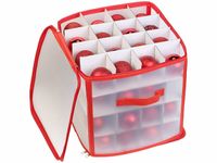 Boîte De Rangement Pliable Pour Boules De Noël – 64 Compartiments, Tissu Oxford 600D, 30x30x30 Cm, Vert, Organisation Décorations