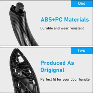 Poignées De Porte Arrière Gauche Et Droite Pour BMW Série 5 F07/F10/F11 Et Série 7 F01-F04 – Noires, Neuves