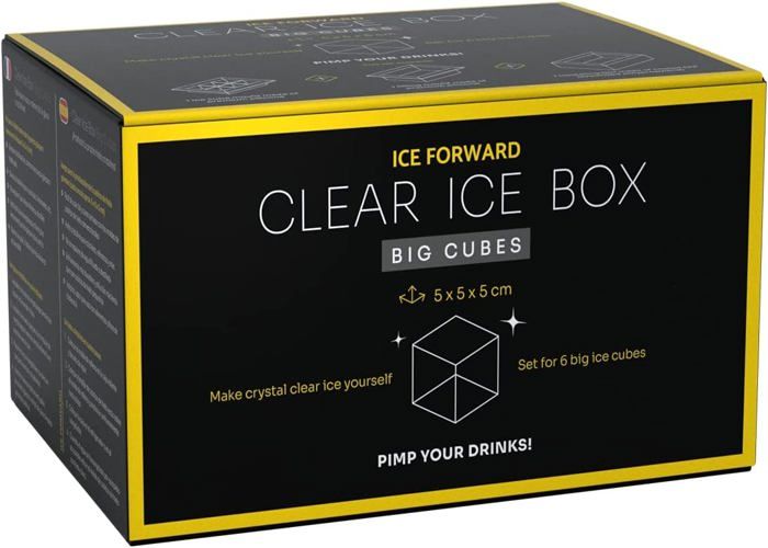 Moule Glaçons 5x5 Cm Clair Boîte à Glaçons Clear Ice Box - Fait 6 Gros Cubes Transparents 5x5x5 Cm, Fonte Lente, Pour Whisky Et Cocktails