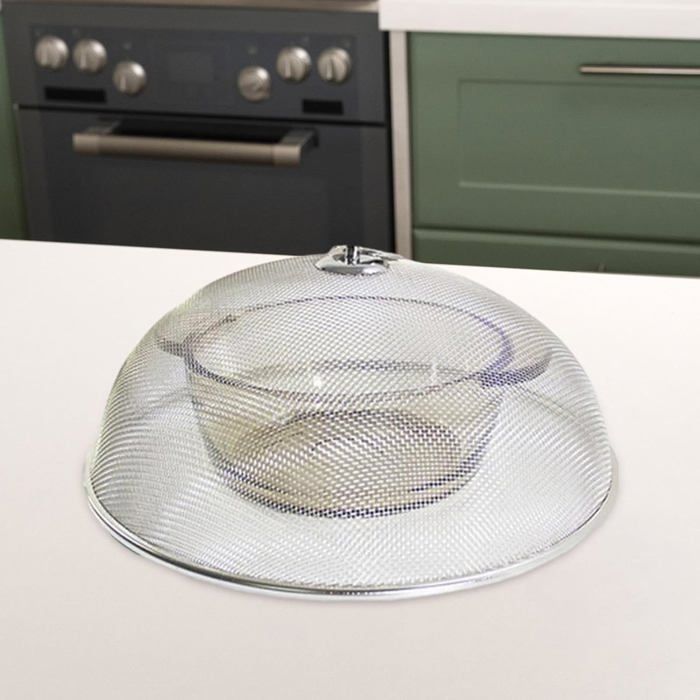Cloche Alimentaire En Acier Inoxydable - Couvercle Sphérique Pour Maintenir Au Chaud Et Anti-éclaboussures - Pour Steak, Restauration - 7