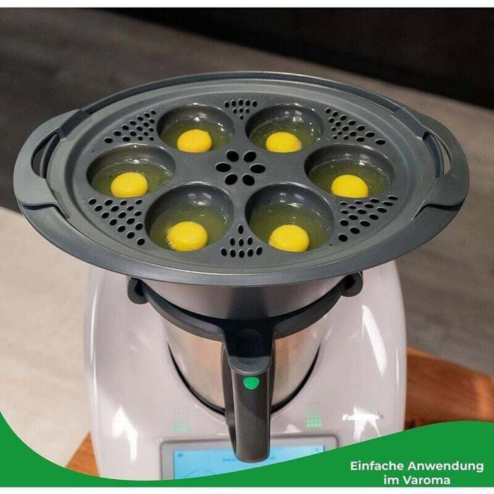 2 en 1 Cuiseur à œufs, Cuiseur Oeuf compatible avec Thermomix TM5 TM6 TM31,Cuiseur à œufs Thermomix - Jusqu'à 4 œufs pochés et 6 œufs à la coque, muffins 2 en 1 Cuiseur à œufs, Cuiseur Oeuf compatible avec Thermomix TM5 TM6 TM31,Cuiseur à œufs Thermomix - Jusqu'à 4 œufs pochés et 6 œufs à la coque, muffins