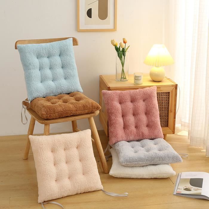 Lot 4 Coussins De Chaise 40x40 Cm - Avec Attaches - Intérieur/extérieur