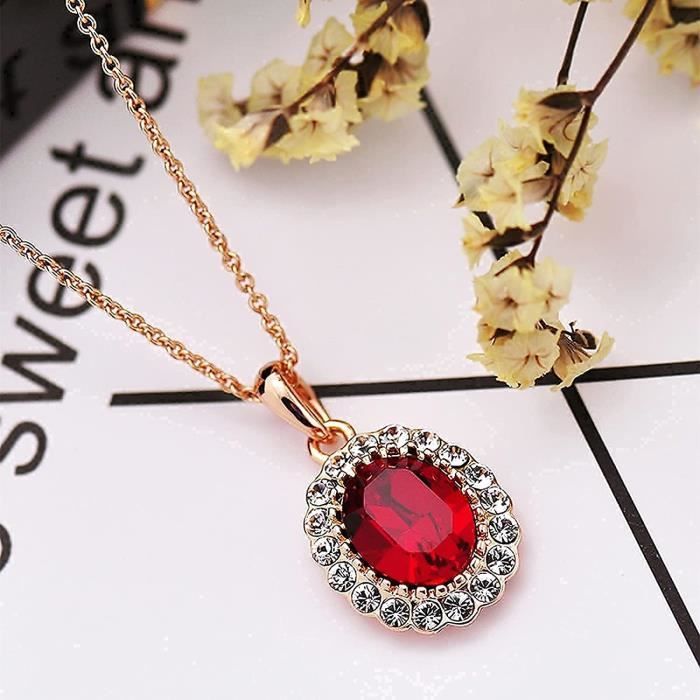 Pendentif En Argent Sterling 925 Avec Rubis Naturel Ovale – Vintage – Neuf Sans Emballage