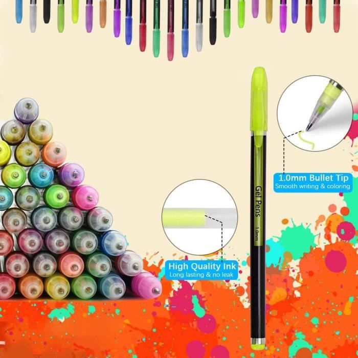 Shuttle Art Stylo Gel Couleur, 120 Piu00e8ces De Stylo U00e0 Encre Gel(60