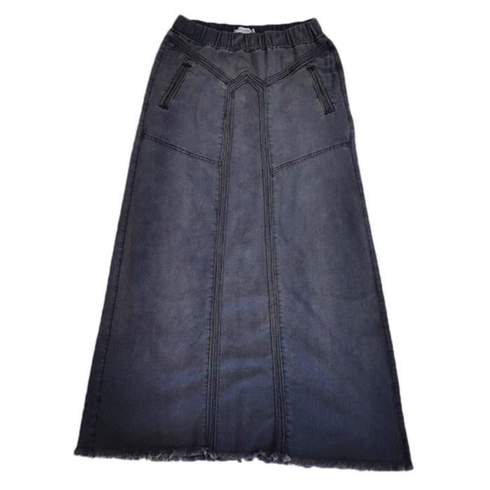 Minetom Femme Jupe Denim Longue Maxi D lav Jupe vas e Extensible