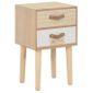 Table De Chevet Avec 2 Tiroirs 30x25x49 5 Cm Bois De Pin Massif