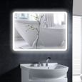 Miroir mural de salle de bain - BonAchat - 120*70cm - Miroir de mercure sans cuivre - Économie d'énergie-0