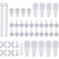 Kissral 42pcs Accroche Tableau Sans Percer Blanc Fixation Murale Sans