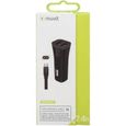 MUVIT TAB Pack chargeur voiture 2USB +Cable 2.4A USB/micro-USB - 1m - Noir-0