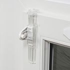 MADECOSTORE de 2 fixations sans percer à serrer pour store sur fenêtre avec aération - Transparent - Transparent