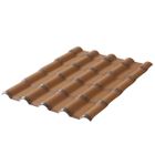 44718 Plaque pvc imitation tuile moderne 222 x 75 cm - L: 222 cm - l: 75 cm - E: 2.3 mm - Antique