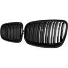 SODIAL Grille X5 X6, Calandre Double Ligne de Rein Avant pour 2007-2013-BMW X5 E70 X6 E71 (Calandre ABS Noir Brillant, Ensemble de 2