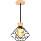 Suspension Luminaire Vintage - WOTTES - UNI - Abat-jour en Métal - Noir - Ø22cm
