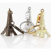 Lot de 9 Porte clef Tour Eiffel Souvenir de Paris argenté doré bronze + 1 porte clé Fluo offert
