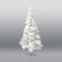 Sapin de Noël Artificiel 180cm blanc- Arbre de Noël matériel PVC - Décorations faciles à accrocher