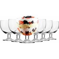 Krosno Coupe à Glacée - Verre à Glacée Dessert - Lot de 6 Coupelles - 350 ml - Collection Tasting - Lavable au Lave-Vaisselle