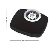 Balance Pèse-personne mécanique LITTLE BALANCE 8400 Confort 180, 180 kg / 1 kg, Grand écran, Compact, Noir & Chrome