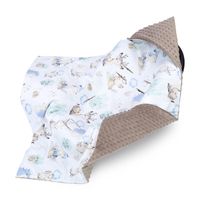 Couverture pour bébé 90 x 90 - TOTSY BABY - Hérisson kaki - Couette toutes saisons en polyester et coton