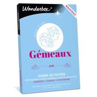 Wonderbox - Coffret cadeau gémeau - Box astrologie 10 600 activités : nuit dans un tipi, atelier de cuisine, vol en ULM…
