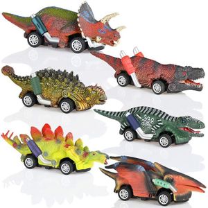 Pull Back Véhicules Dinosaur LUKAT Dinosaur Cars Toys pour 1 2 3 Ans Dinosaur Mignon Dessin Animé Voiture Jouets pour Garçons et Filles Mini Voitures de Vinosaures pour Les Tout-Petits 