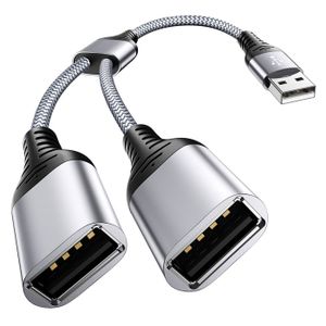 CÂBLE TÉLÉPHONE Cable répartiteur USB 1 vers 2, USB 2.0 A male ver