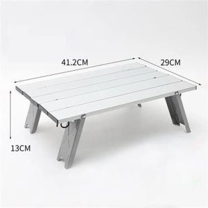 TABLE DE CAMPING argenté - Table d'extérieur pliable en alliage d'a