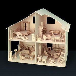 Maison De Poupee En Bois A Construire Achat Vente Jeux Et Jouets Pas Chers