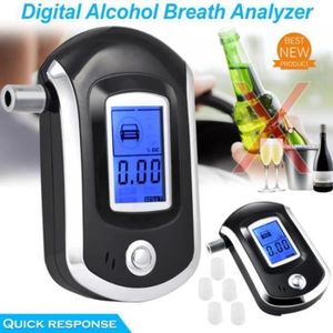 Testeur Dalcool Professionnel avec Semi-Conducteur Electrochimique avec Affichage LCD Num/érique et Son Dalarme /Éthylotest Portable Electronique Alcootest Num/érique avec 5 Respirer la Bouche