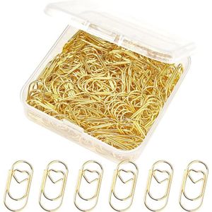 Lot De 250 Trombones Fantaisie En Forme De Petit Cœur Recouvert De Plastique Largement Utilises Pour Maison Ecole Et Bureau Or Rose 95069031