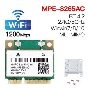 Carte Réseau Bi-Bande 2.4G 5Ghz 433Mbps WiFi Carte Réseau sans Fil PCI Express Bluetooth 4.2 pour Ordinateur Portable Compatible avec Windows 7/10. 