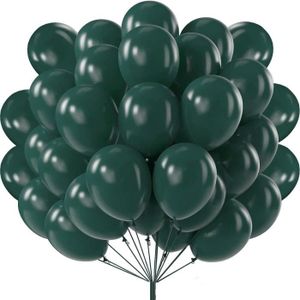 BALLON DÉCORATIF  Lot De 65 Ballons De Fête – Vert Foncé Mat – Ballo