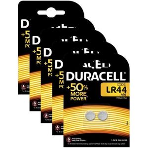 Pile bouton LR44 A76 1,5 V Duracell Pack de 2 REF A76 - V13GA - 76A