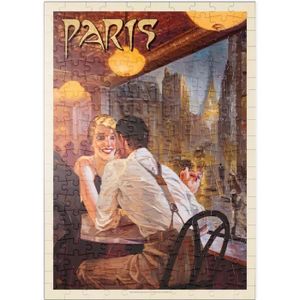 PUZZLE France : Paris Quand Il Pleut, Affiche Vintage - P
