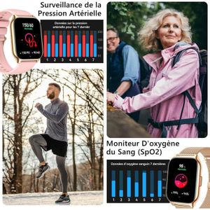 MONTRE CONNECTÉE ZOSKVEE Montre Connectée Femme Homme avec Appel Bluetooth,2,0 HD Smartwatch,100+ Sportifs,Moniteur de Sommeil Cardiofréquencemètr