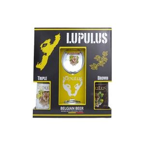 COFFRET CADEAU EPICERIE - BOISSON ALCOOLISEE Coffret Lupulus 2x75cl + 1 verre