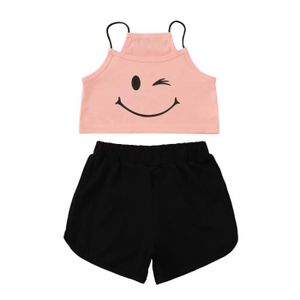 Ensemble de vêtements iixpin Enfant Fille Ensemble Été Coton Vêtement de