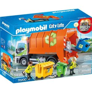 UNIVERS MINIATURE PLAYMOBIL - City Life - Camion de recyclage poubel