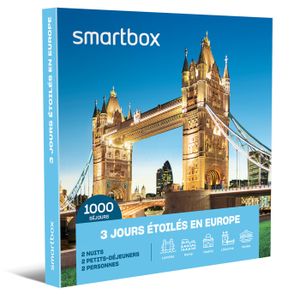 COFFRET SÉJOUR SMARTBOX - Coffret Cadeau - 3 JOURS ÉTOILÉS EN EUR