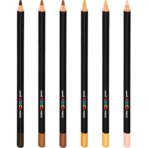 CRAYON DE COULEUR Posca Uni KPE-200 Lot de 6 crayons de couleur prof