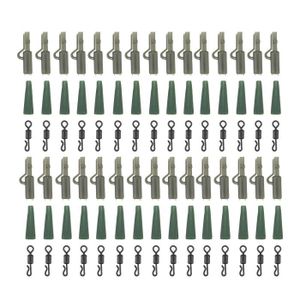 10set pêche durable des clips plomb Pêche à la carpe Tackle Outils avec des tube