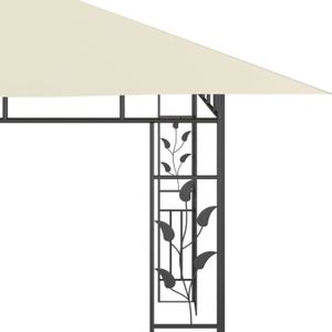 TONNELLE - BARNUM SWT Tonnelle avec moustiquaire et lumières LED 4x3x2,73 m Crème