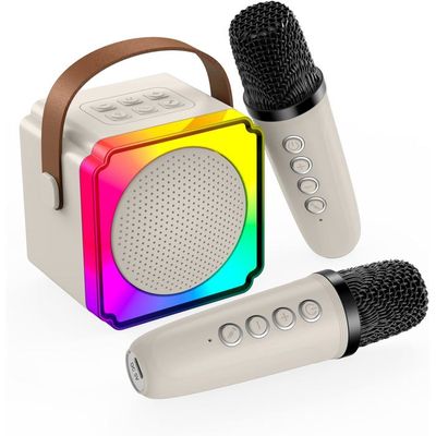 Prix 85 dt . Micro Karaoke enfant pour l ambiances du famille . On peut changer 4 sorte de voix. Sans Fil Bluetooth. haut-parleur Smart Karaoké Microphone Avec LED Lumière TF Carte