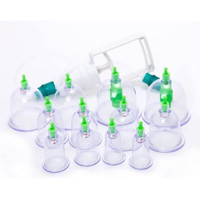 Cupping Set - Massage sous vide - 12 Ventouses - Pistolet médecine chinoise - Anti Fatigue - Mixte