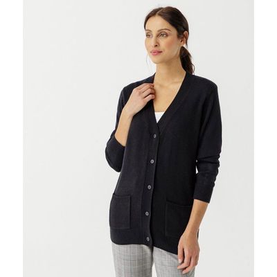 Damart Gilet classique maille jersey Noir Noir Cdiscount