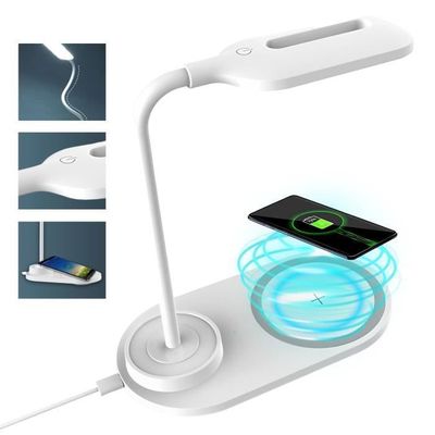 WIYETY Lampe De Bureau LED Pliable Sans Fil - 3 Niveaux Luminosité, Rechargeable USB, Lumière Douce Anti-Fatigue Oculaire, Lampe Tactile Portable