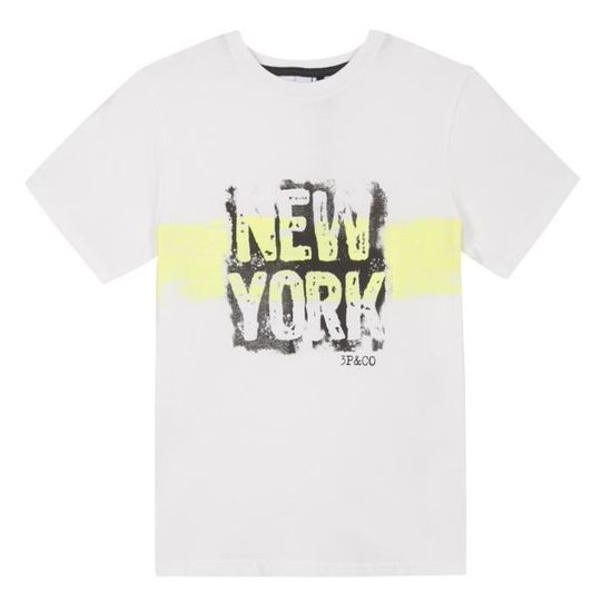 3 Pommes tee Shirt Ecru Bebe Garcon Camiseta para Beb/és